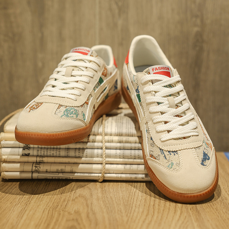 Autumn youth color-blocked lace-up shoes