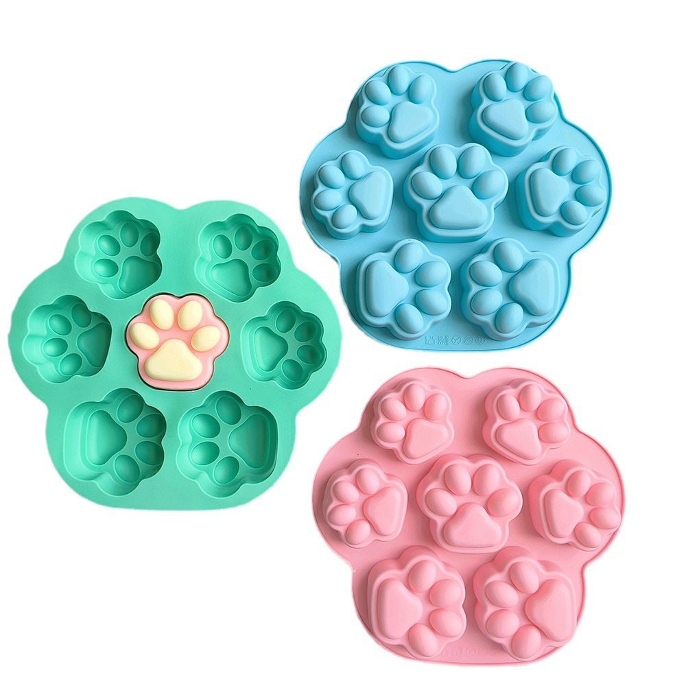 7 garras de gato 230 dulces chocolate molde de silicona horneado galletas molde de decoración de pastel molde de pudín helado