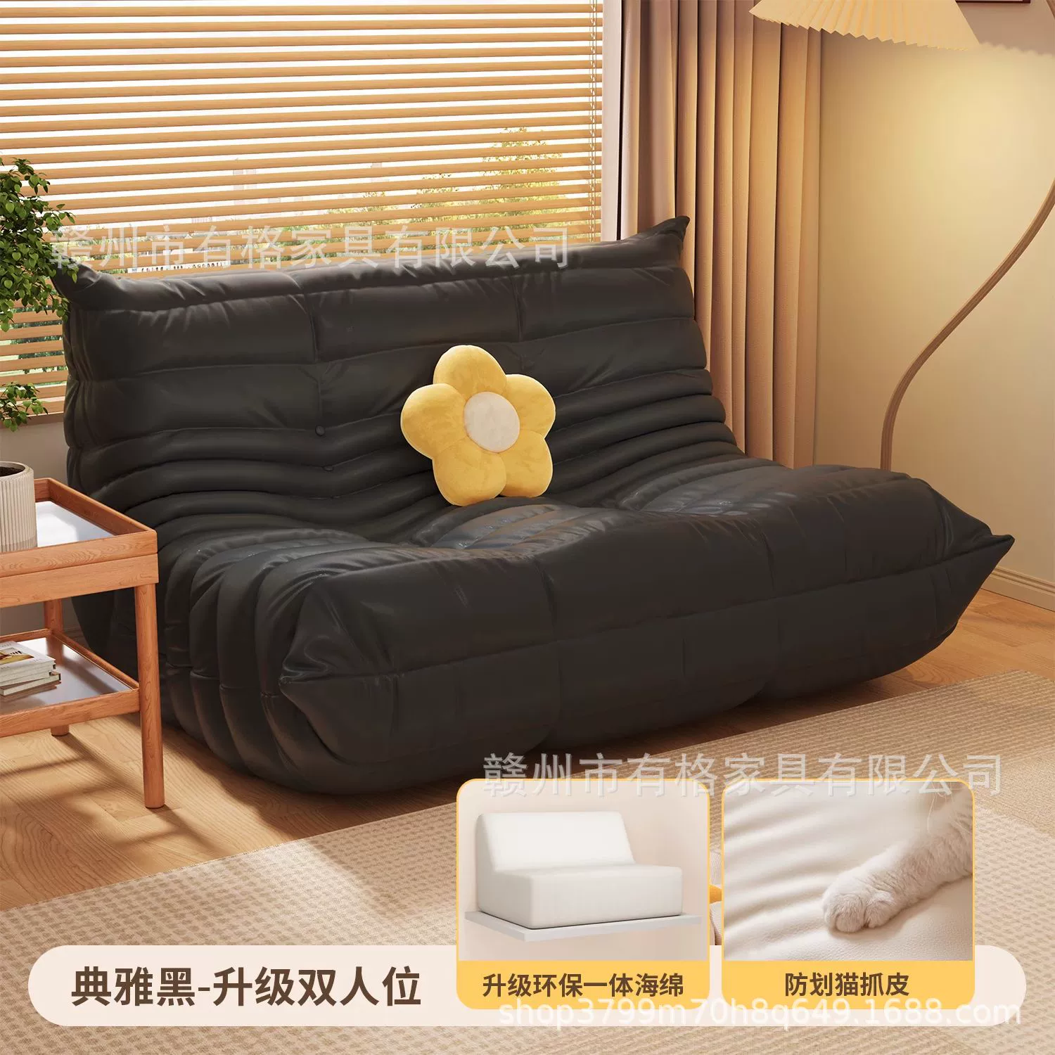 Sofa modern minimalist sponge sofa, cloth upholstery, storage system, multi-size (single–three-seater)