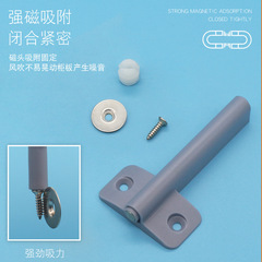 Sukepo Cabinet Door Spring Hinge No-Pull Handle One-Touch Open, Under-Cabinet Spring-Activated Invisible Door Catch
