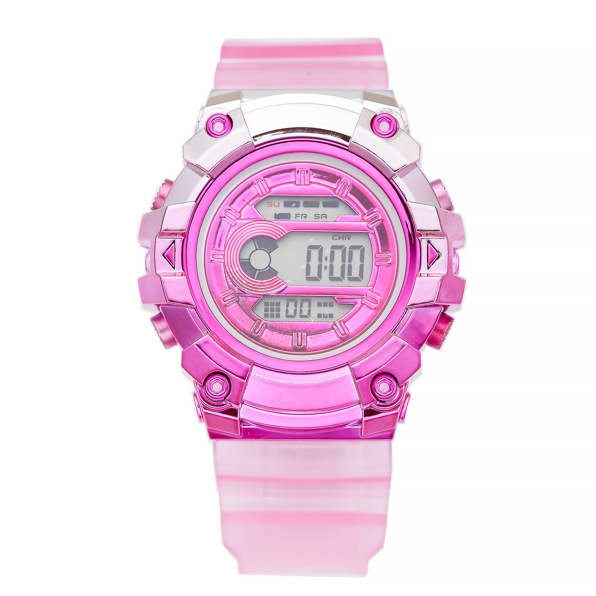 Reloj electrónico con colores degradados, estilo coreano, tendencia de moda, deportes al aire libre, reloj de color de dibujos animados para niños, reloj electrónico deportivo