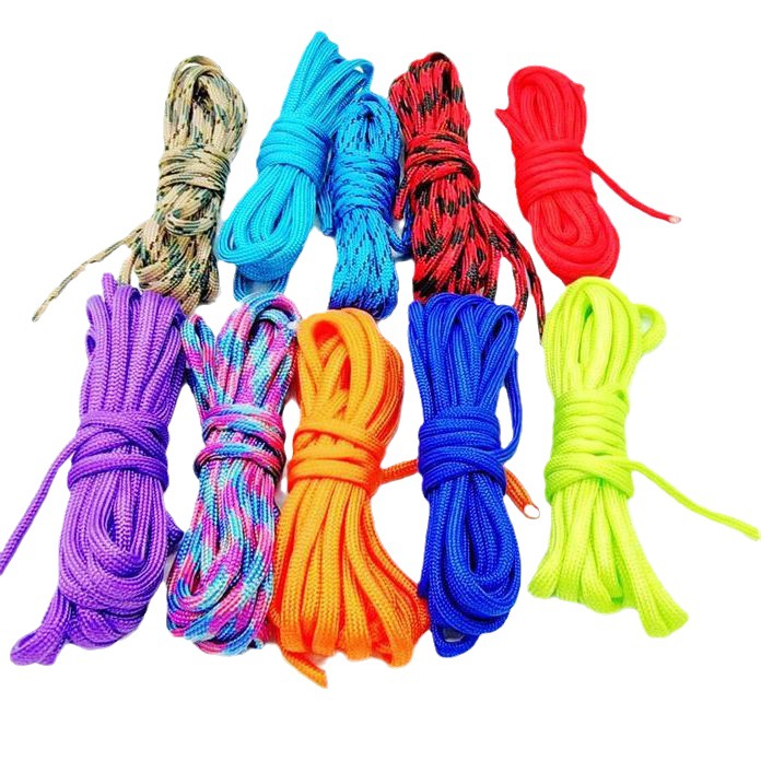 Cuerda de paraguas de siete núcleos hecha a mano al aire libre traje de bricolaje cuerda de paraguas de 4mm pulsera tejida pulsera cuerda trenzada 3,1 m por pieza