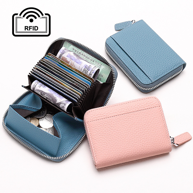 Foreign Trade Genuine Leather Japanese Accordion Card Holder for Women Rfid Anti-Theft Card Holder Passport Bag Japanese Wallet Business Card Holder in Stock Foreign Trade Genuine Leather Japanese Accordion Card Holder for Women Rfid Anti-Theft Card Holder Passport Bag Japanese Wallet Business Card Holder in Stock