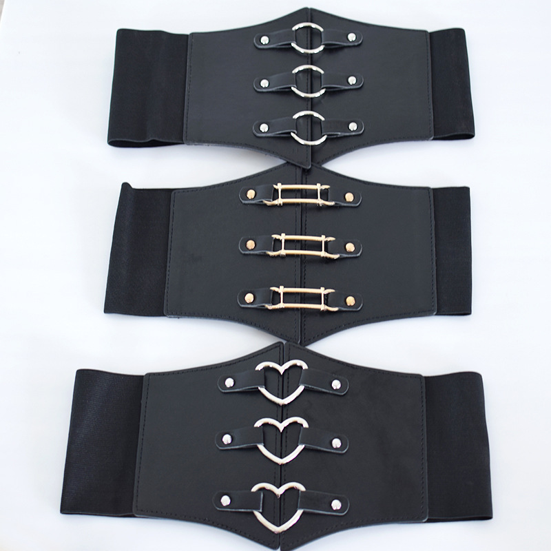 INS Women's Super Wide Waist Seal Circle Loving Elastic Waist belt Women's Decorative Shirt Corset belt INS Women's Super Wide Waist Seal Circle Loving Elastic Waist belt Women's Decorative Shirt Corset belt