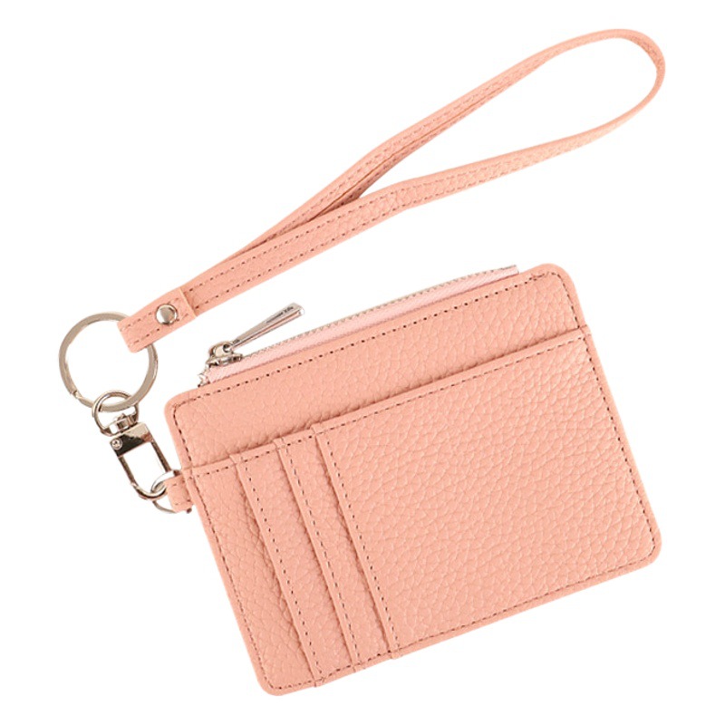 Tarjetero de Cuero PU para Mujer, Estilo Fresco para Estudiantes, Anti-robo, Anti-magnético, Portátil, para Tarjetas de Crédito