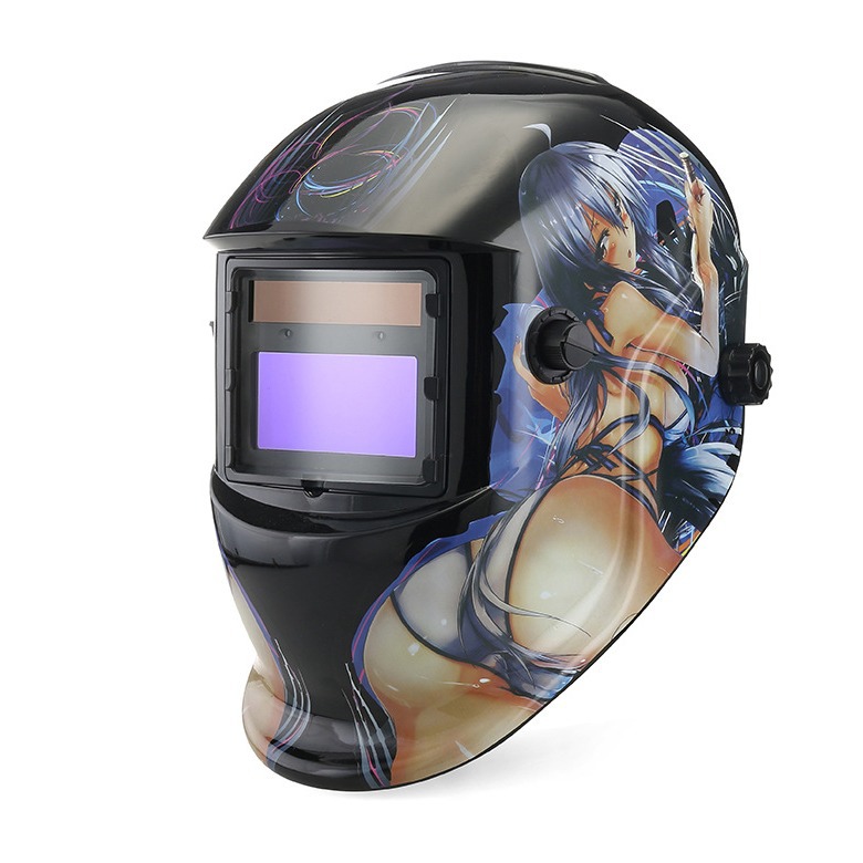 自动变光电焊帽头戴式太阳能焊工氩弧焊防护烧焊眼镜焊帽ROSE-433