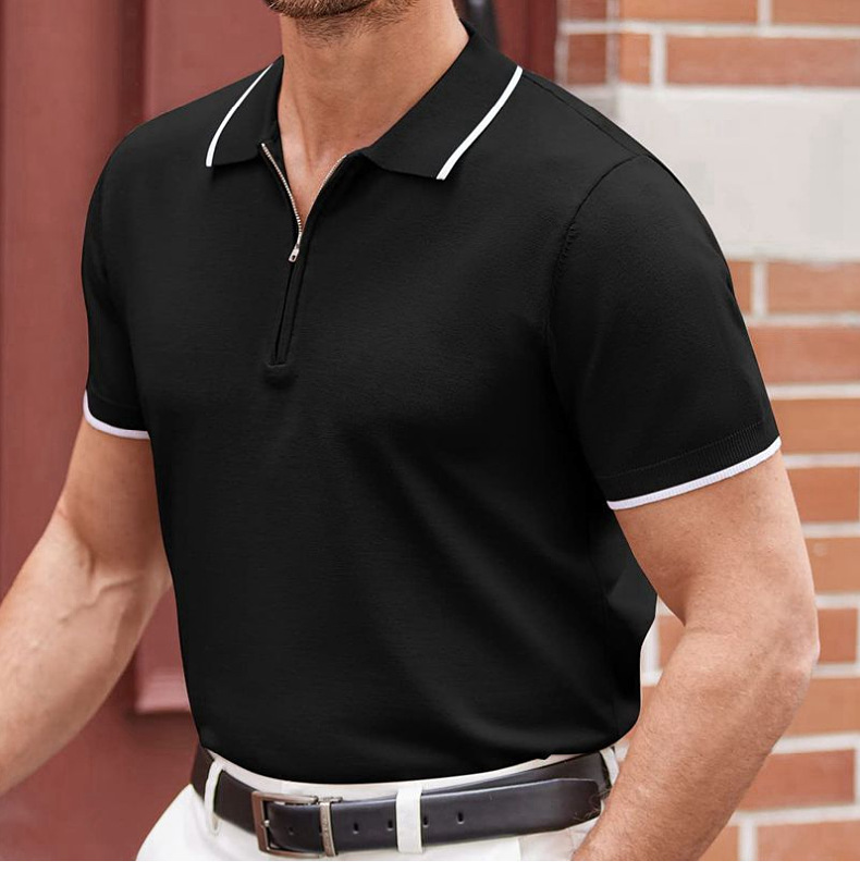 210g Weight Short Sleeve Sleeve Length Polyester Fabric Type Regular Top Length Holiday, Daily Occasion Turndown Neckline Regular Fit Fit Type Solid Color Pattern Summer Season Men's Gender Simple Style Style Wholesale Men's Simple Style Solid Color Short Sleeve Men's Tops 11