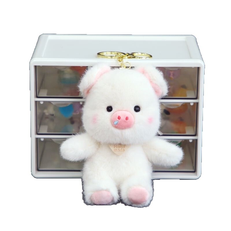 可爱毛绒玩偶鼻涕小猪公仔车钥匙扣挂件创意卡通猪猪玩具包包挂饰|undefined