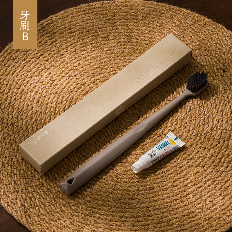 羊皮信高級ホテル民宿使い捨て歯ブラシ星ホテル洗面用品歯具セット二合一