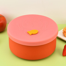 厂家折叠便携式硅胶饭盒收纳盒保鲜盒餐盒保鲜盒户外野餐保鲜盒