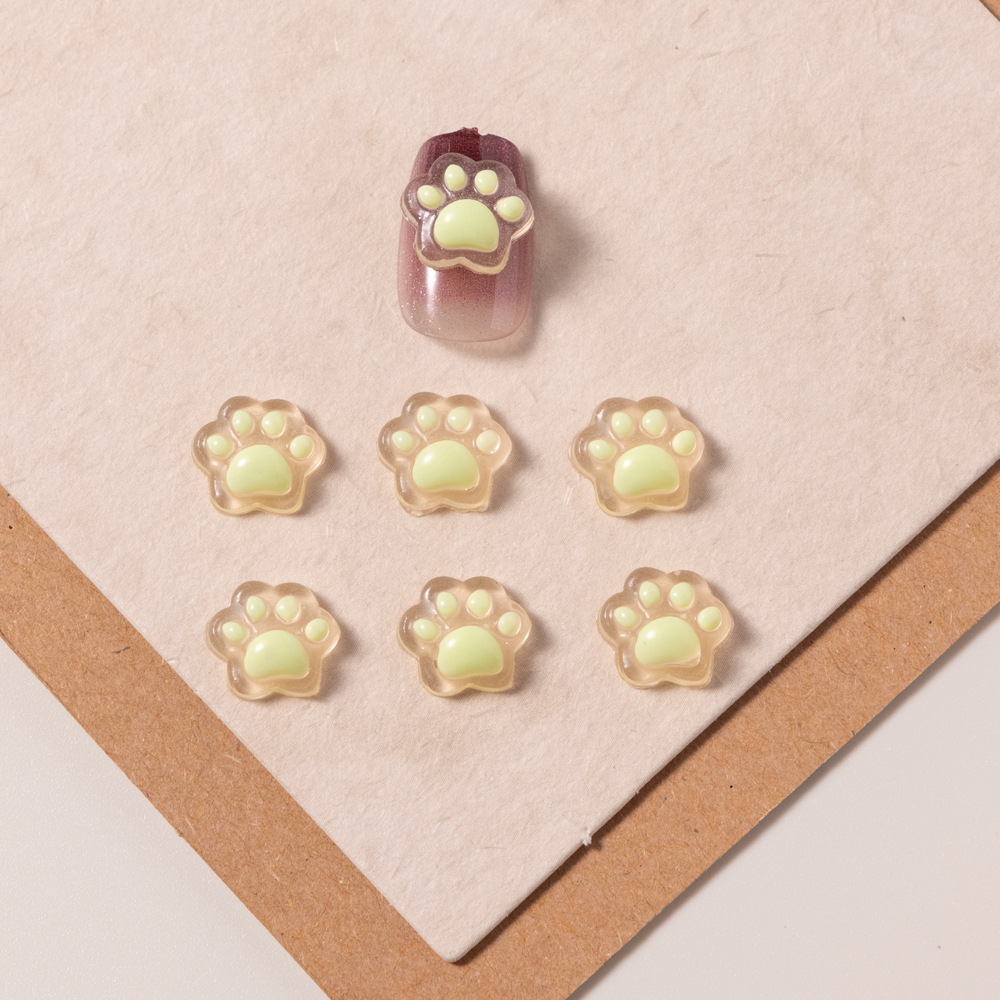 [귀여운 고양이 발톱/9x10mm] #08 라이트 그린