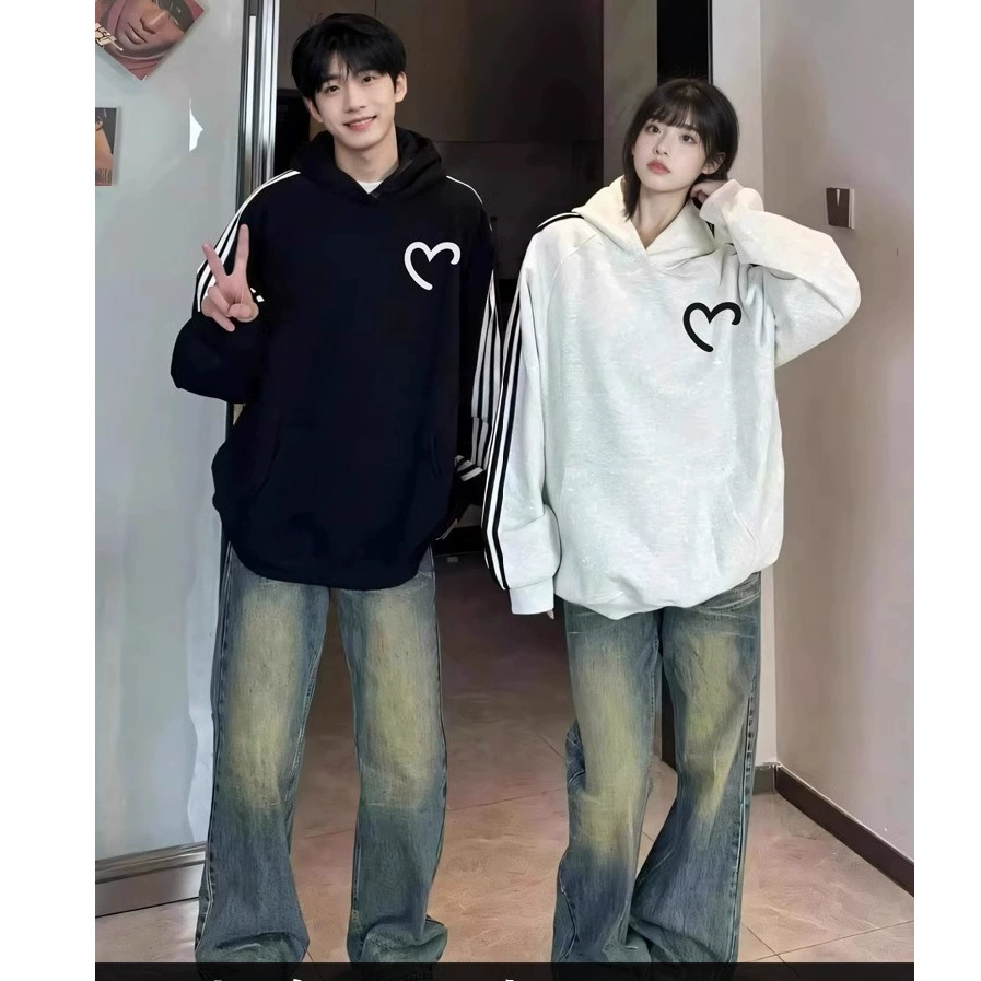 Специальная пара наряд осенний и зимний свитер 2024 новый премиум чувство супер огонь отличается от трех брусков с капюшоном