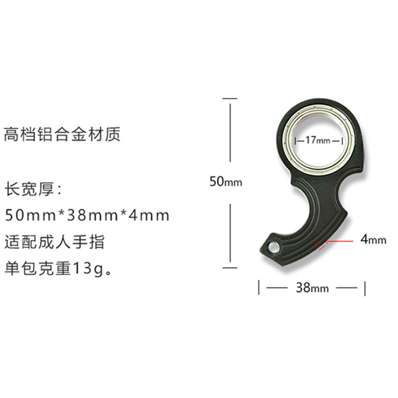 Amazon Venta caliente machete llavero karambit SPINNER descompresión pieza Luz de moda de aluminio giratorio hebilla de metal