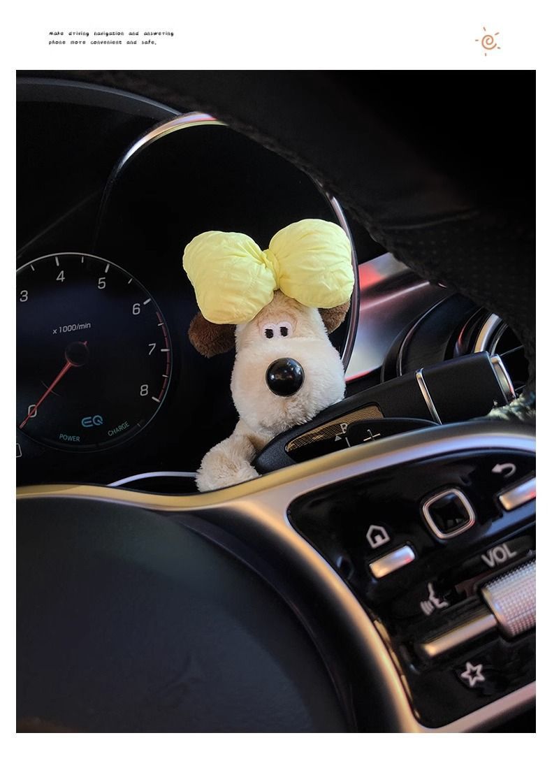 Cute doll dog car bumper decoration Mercedes-Benz car turn light wiper doll decoration car accessories female