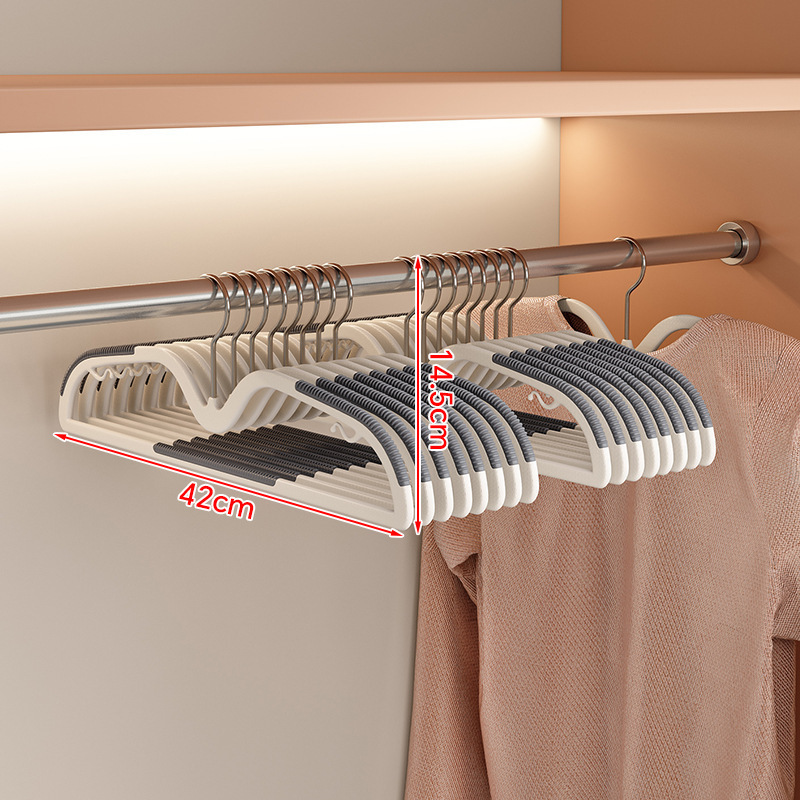 Colgante de cuello corto para ropa doméstica antideslizante sin huellas ahorrar espacio cuello corto de ropa estrecha colgante anti-hombro esquina soporte de secado de ropa
