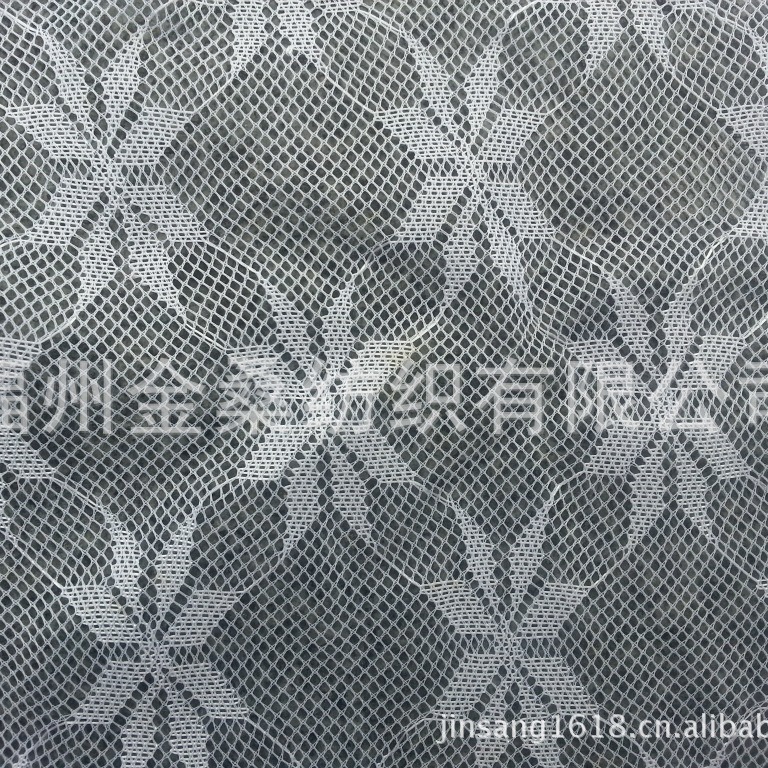 网布供应GCW003-1八角梅蚊帐提花窗帘服装装饰品面料透气防蚊网孔