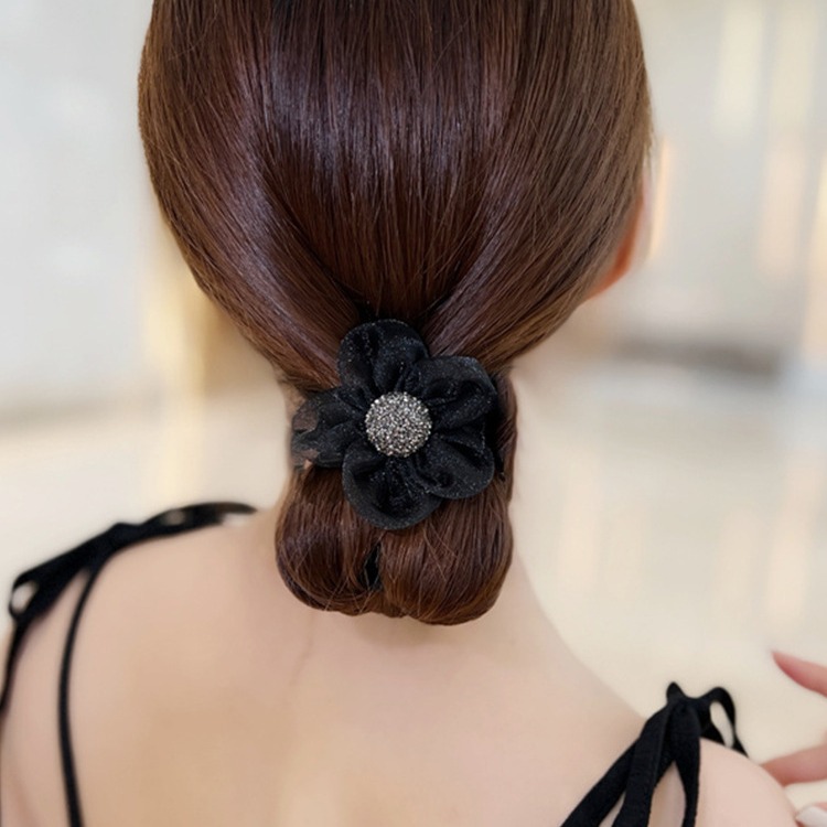 2022 nuevo tocado flor corbata de pelo cuerda de goma tocado banda de pelo Banda de pelo de intestino grueso de alta calidad tela de la flor de las mujeres accesorios para el cabello cuerda