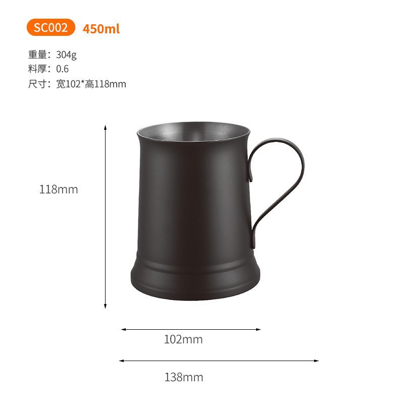 De acero inoxidable de doble capa taza de cerveza de galvanoplastia taza de café bar taza de cóctel fábrica directa Europea llama taza