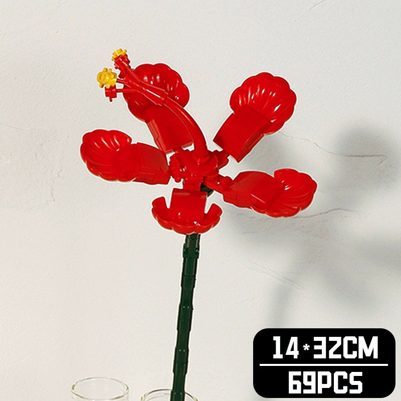 Realistic Table Flower Set, DIY Miniature Bouquet Constructor, Assorted Rose & Sunflower Models, Gift