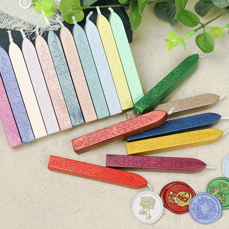 火漆帶芯蠟條 蠟棒 箭形帶芯 火漆印章封蠟 請柬信封封口用蠟64