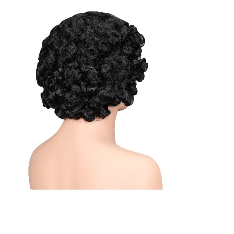 机制头套卷发小卷CURLY档口爆款厂家现货真人发假发human hair|undefined