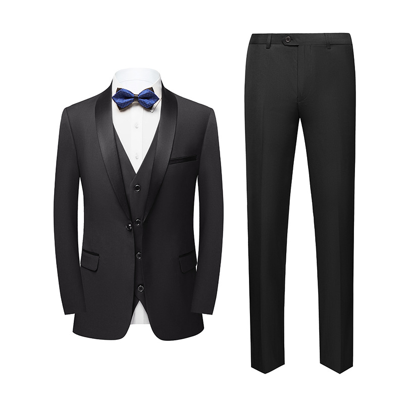 블랙 988 (세트 + 바지 + 양복 조끼)