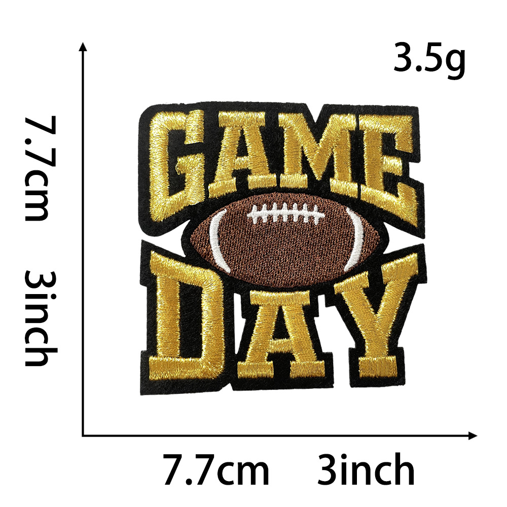 7g Weight Clothing Sticker Patches Classification 1 Piece, 1 Set Quantity Polyester Material Letter Pattern Vintage Style Style 1 Piece 1 Set Vintage Style Letter Polyester Clothing Sticker Patches 8