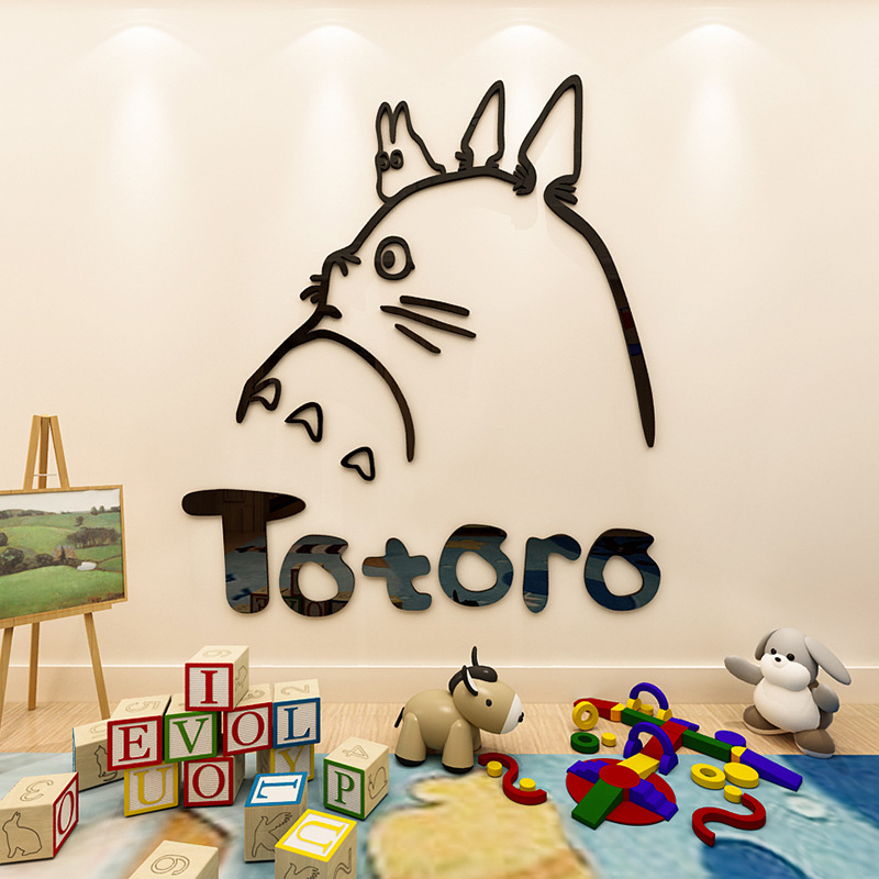 アニメの立体的な壁はネットの赤いinsの壁面の子供の部屋を貼って宮崎駿の竜猫の寝室の部屋の装飾を配置します。|undefined