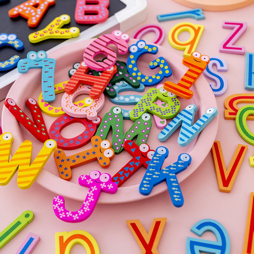 Colorful children's magnetic alphabet stickers, children's fun early education number stickers, absorbable blackboard magnetic toys manufacturers wholesale