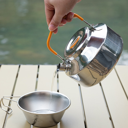 Amazon's best selling stainless steel outdoor kettle, coffee pot, camping teapot, portable outdoor camping boiling water