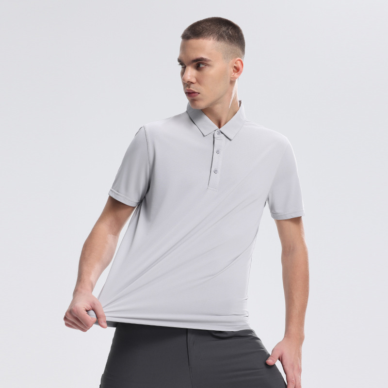 Dijia hombre 2025 velocidad ropa seca hielo polo camiseta transpirable hombre camiseta de mangas cortas viaje de negocios urbano