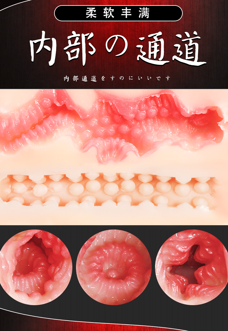 Jiuai Yitun TPE Butt Mold Masturbator with Anal Insert, Skin-Tone — detail image 11