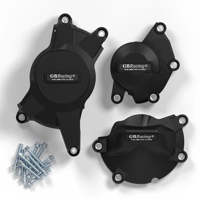 Motorcycle Modified Parts Engine Protective Cover Engine Side Cover Decorative Cover Protective Cover Suitable for Gsxr1000 K9 (Motorcycle Safety Supplies) - black