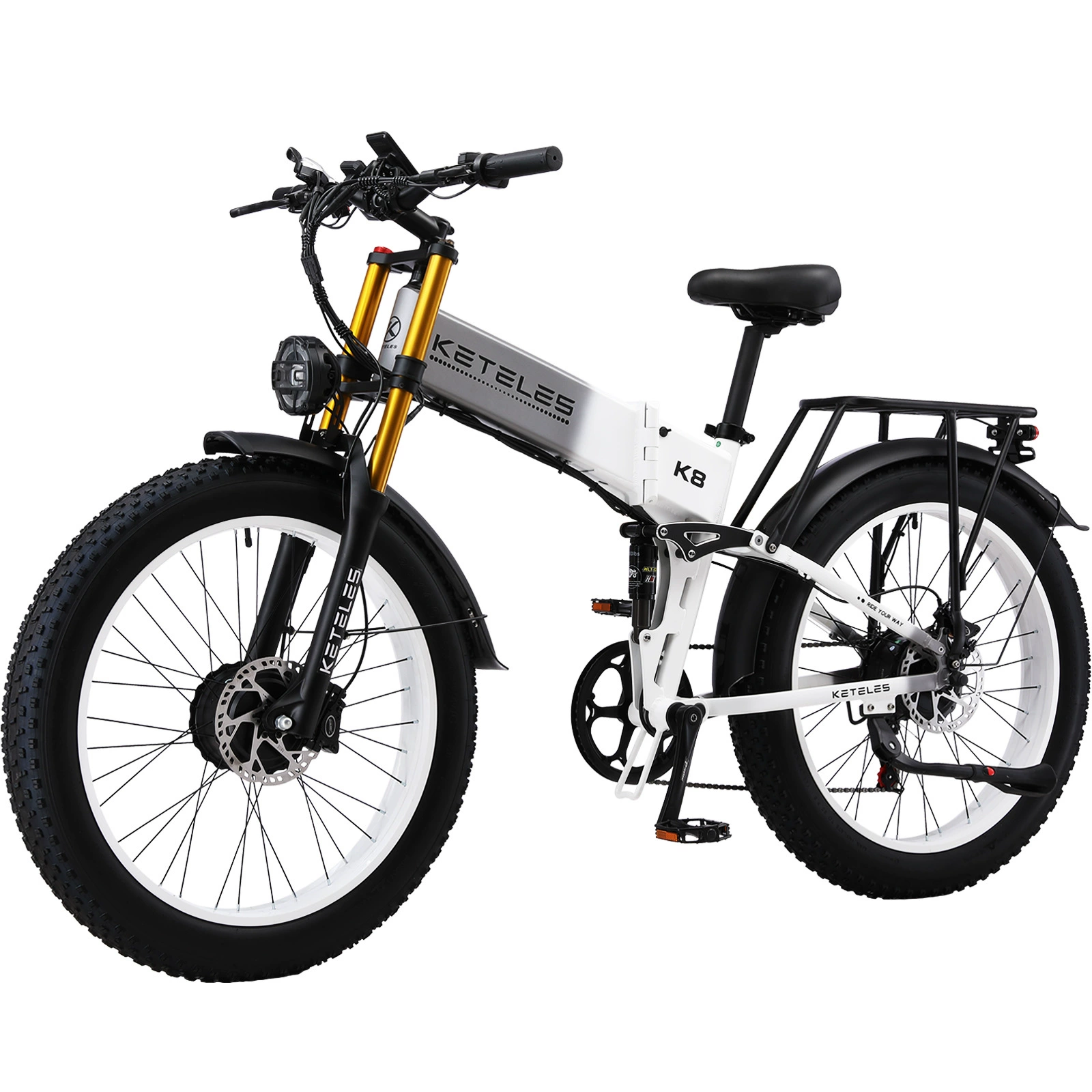 Folding electric metal bike, mountain engine