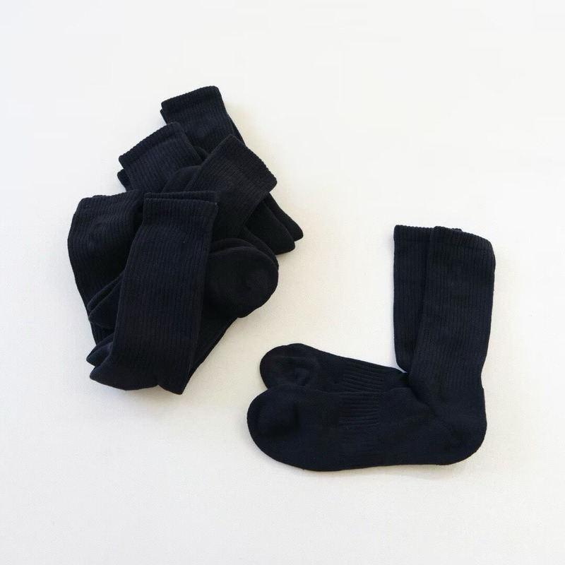 Men's Embroidered Polo Socks with Ralph Lauren Logo, Towel Bottom, Classic Black and White Sports Socks for Export