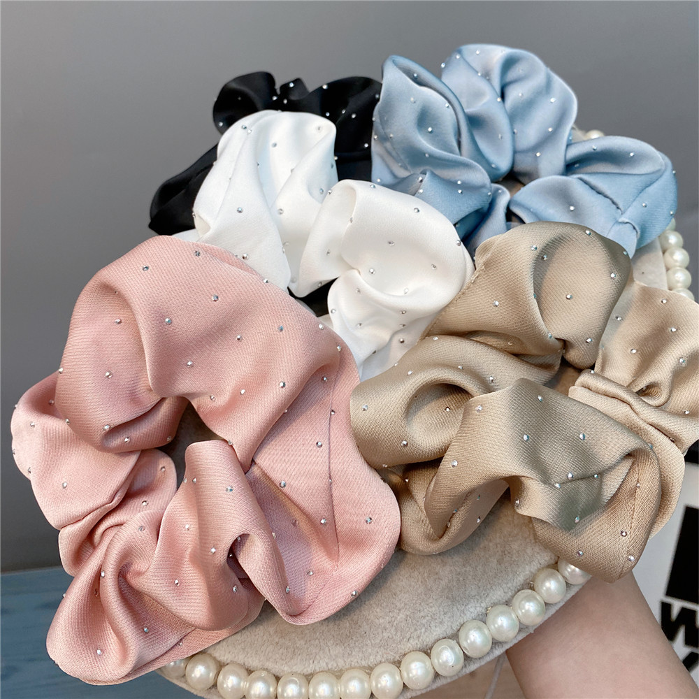Fashion Head Rope  New Headwear Full Diamond Solid Color Hair Scrunchies display picture 8