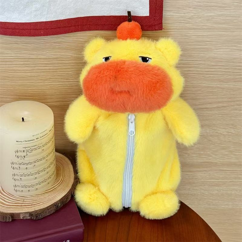 新しいかわいいカピバラカピバラぬりえペンバッグぬいぐるみ学生文具バッグかわいい表現バッグギフト|undefined