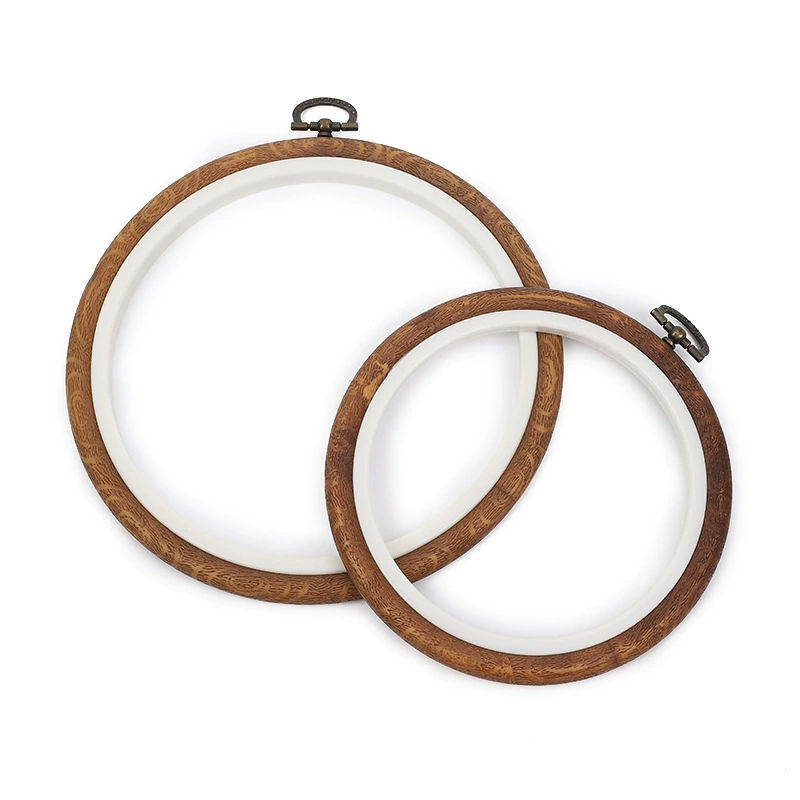 Вышивка DIY Вышивка из бука эластичная вышивка из цельного дерева кольцо вышивка стрейч АБС-пластик имитация дерева вышивка стрейч бревно винтажный бревенчатый венок