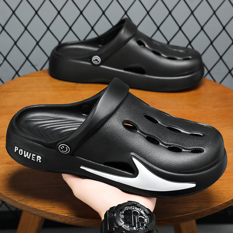 Breathable Crocs-style slippers platform