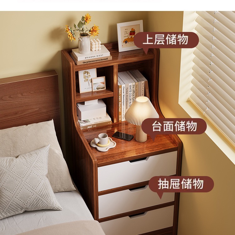 Mesa de cabecera simple y moderna cabecera multicapa de almacenamiento armario especial simple y multifuncional de ensamblaje de dormitorio cabecera de cama