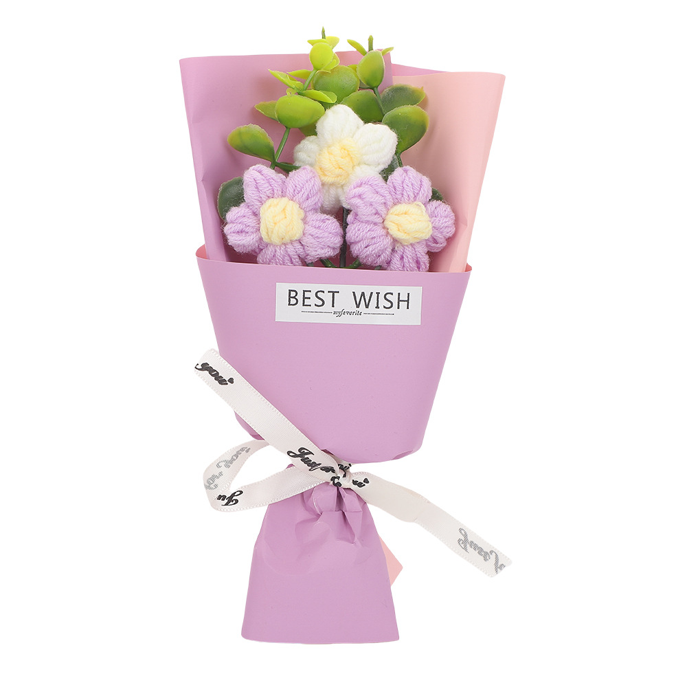 520 San Valentín ins mini bocanadas de lana de punto de imitación pequeño ramo Día de la madre Regalo de cumpleaños de la madre