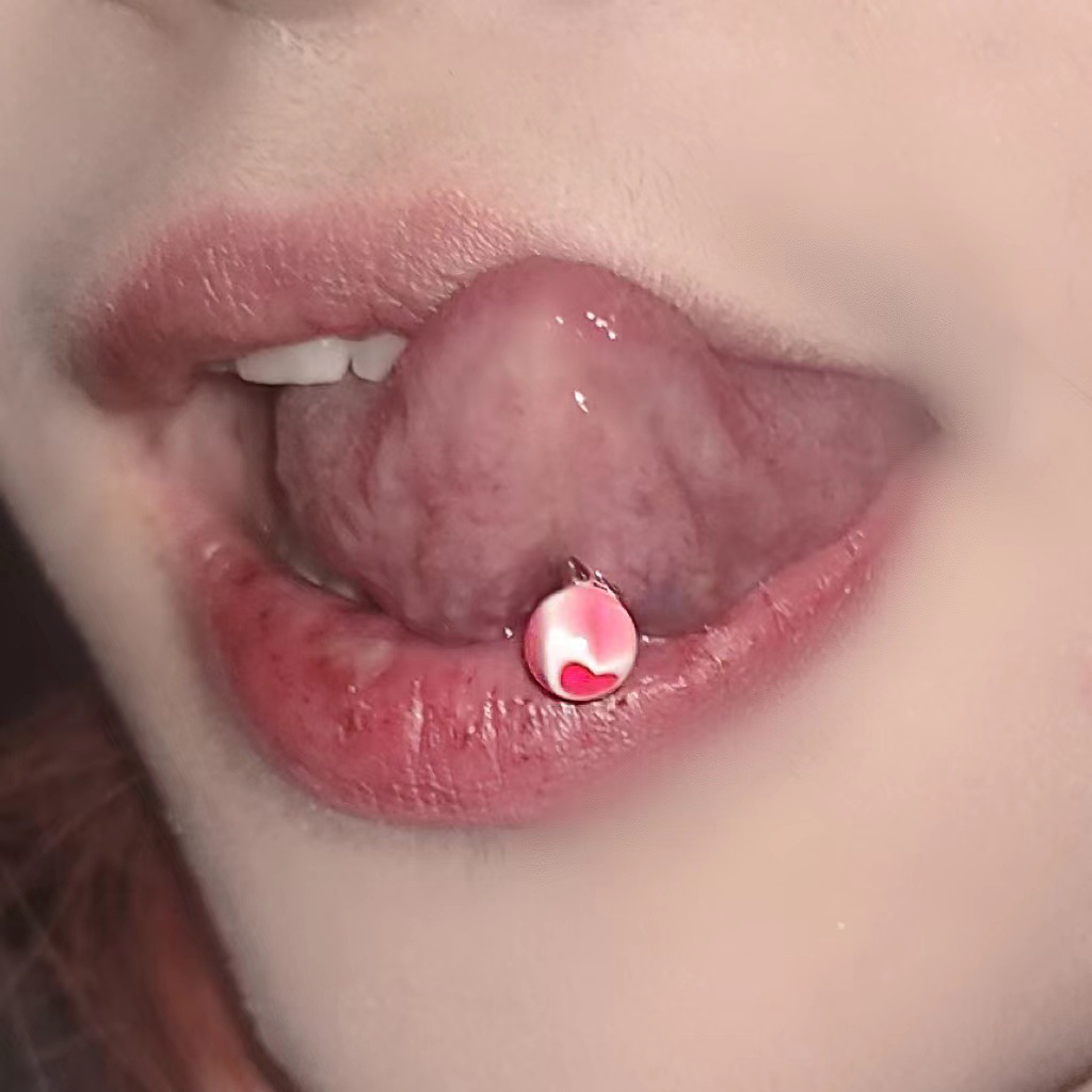 Labret stud lip piercing jewelry styling detail