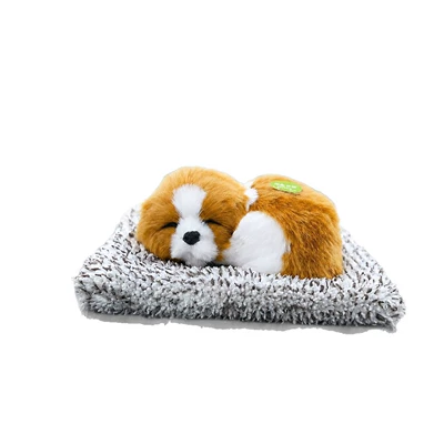 mat, realistic puppy figurine, car Car ornaments