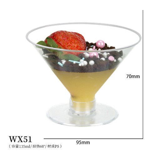 Taza cuadrada puntual Taza redonda Una variedad de tazas de postre Taza de pudín Taza de mousse Plato Cuchara de plástico desechable Amazon