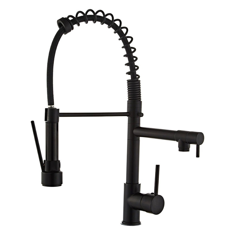 Primavera de cocina transfronteriza grifo extraíble giratorio estiramiento universal fregadero purificación de agua fría y caliente bebida directa de doble propósito agujero único