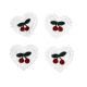 Cute Little Cherry Cloth Sticker White Lace Love-shaped Hollow Embroidery Decoration Children's Handmade Accessories Clothing Accessories