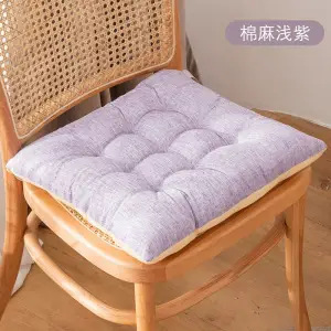 Solid color cotton and linen-light purple