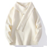 2026秋季青少年宽松圆领长袖针织衫运动风格透气腈纶毛衣，男装针织衫/毛衣，星座614