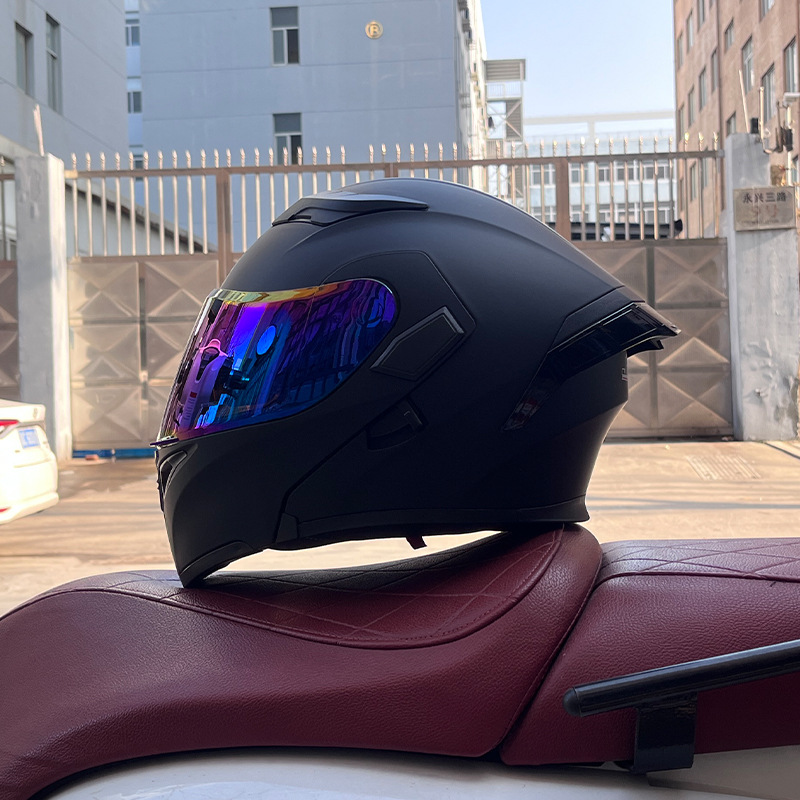 Cuatro estaciones coche eléctrico casco de seguridad cola grande superficie expuesta Jiekai 3C certificado casco de la motocicleta casco completo de la motocicleta de los hombres personalidad