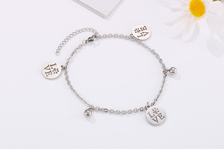 Fashion Letter 304 Stainless Steel Plating No Inlaid 18K Gold Plated Women'S Anklet display picture 2